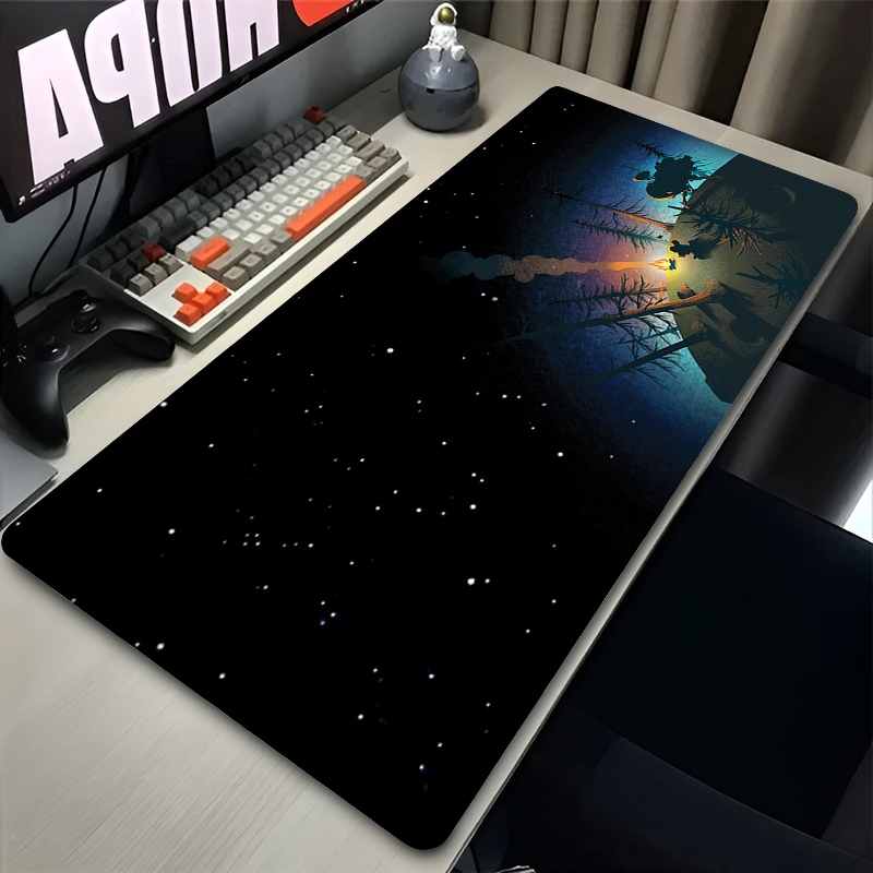 Mouse Pad XXL Anime Gamer Outer Wilds Mousepad Laptop Universe Space Solar System HD Desk Mat PC Gaming Accessories Keyboard Pad