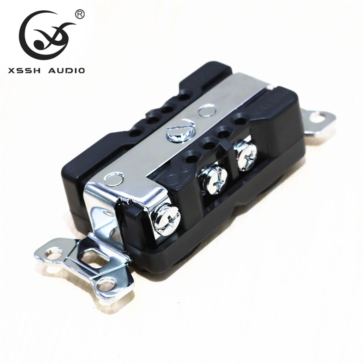 Electrical Outlet - 20A 125V USA Standard - Pure Copper Gold/Rhodium Plated - Surge & Overload Protection: 2 pcs / Rhodium Plated