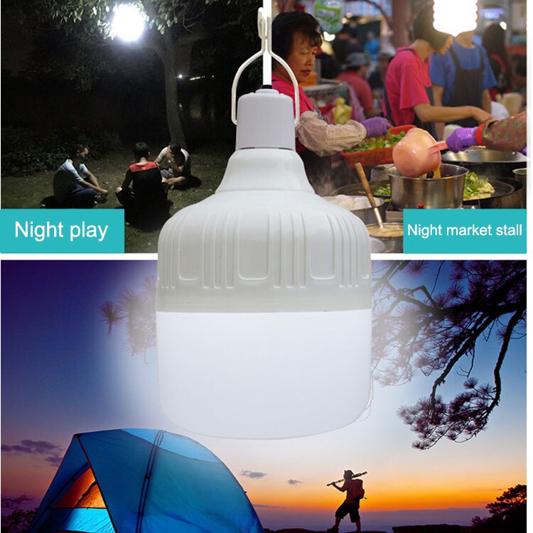20W 10Leds Draagbare Led Opknoping Nachtlampje Lamp Oplaadbare Dimbare Noodverlichting Outdoor Tuin Camping Led Light #