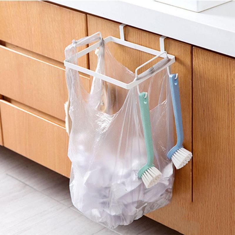 Portable Garbage Bag Rack Household Iron Art Trash Bin Support Storage Hanger Bracket Home Kitchen Storage Supplies