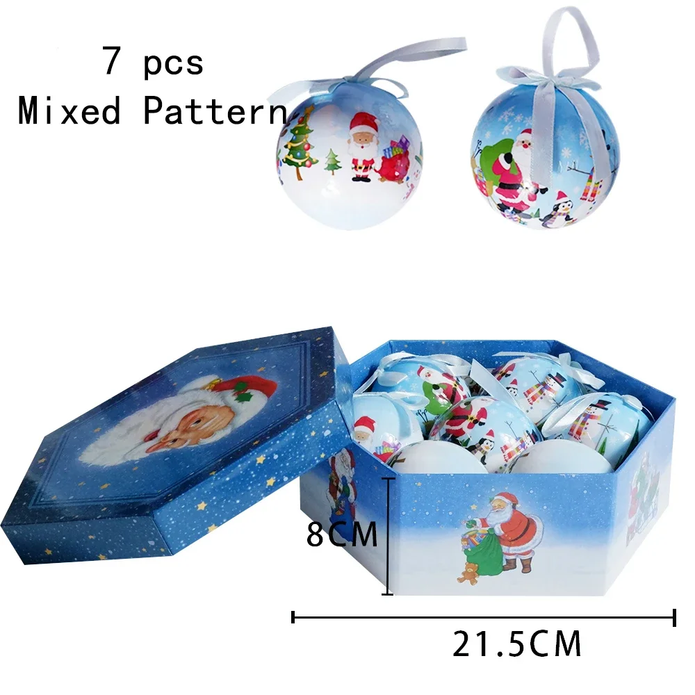 7PCS Christmas Balls Large Home Decoration Tree Balls Xmas Party Decor Christmas Spheres Christmas Tree Hanging Ornament: Olive