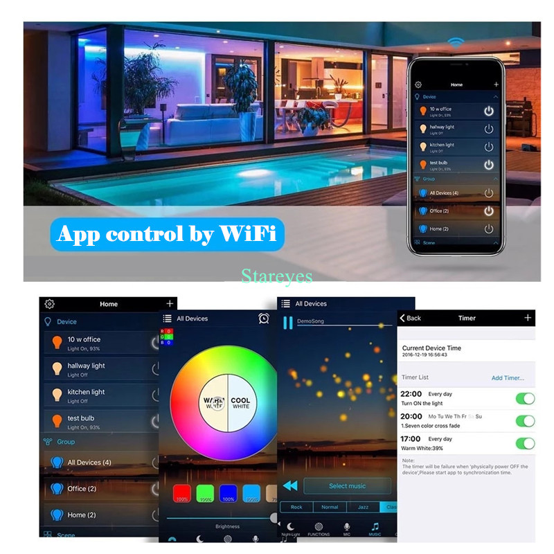 Magic Home WiFi Wireless Remote Controller Dimmer DC12V 24V Single color RGB RGBW Remote Alex Tuya Control For LED Strip
