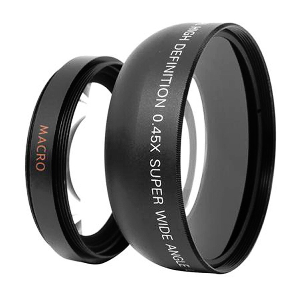 1 ensemble objectif Macro grand Angle 52MM 0.45x pour Nikon D3200 D3100 D5200 D5100 noir Super grand Angle
