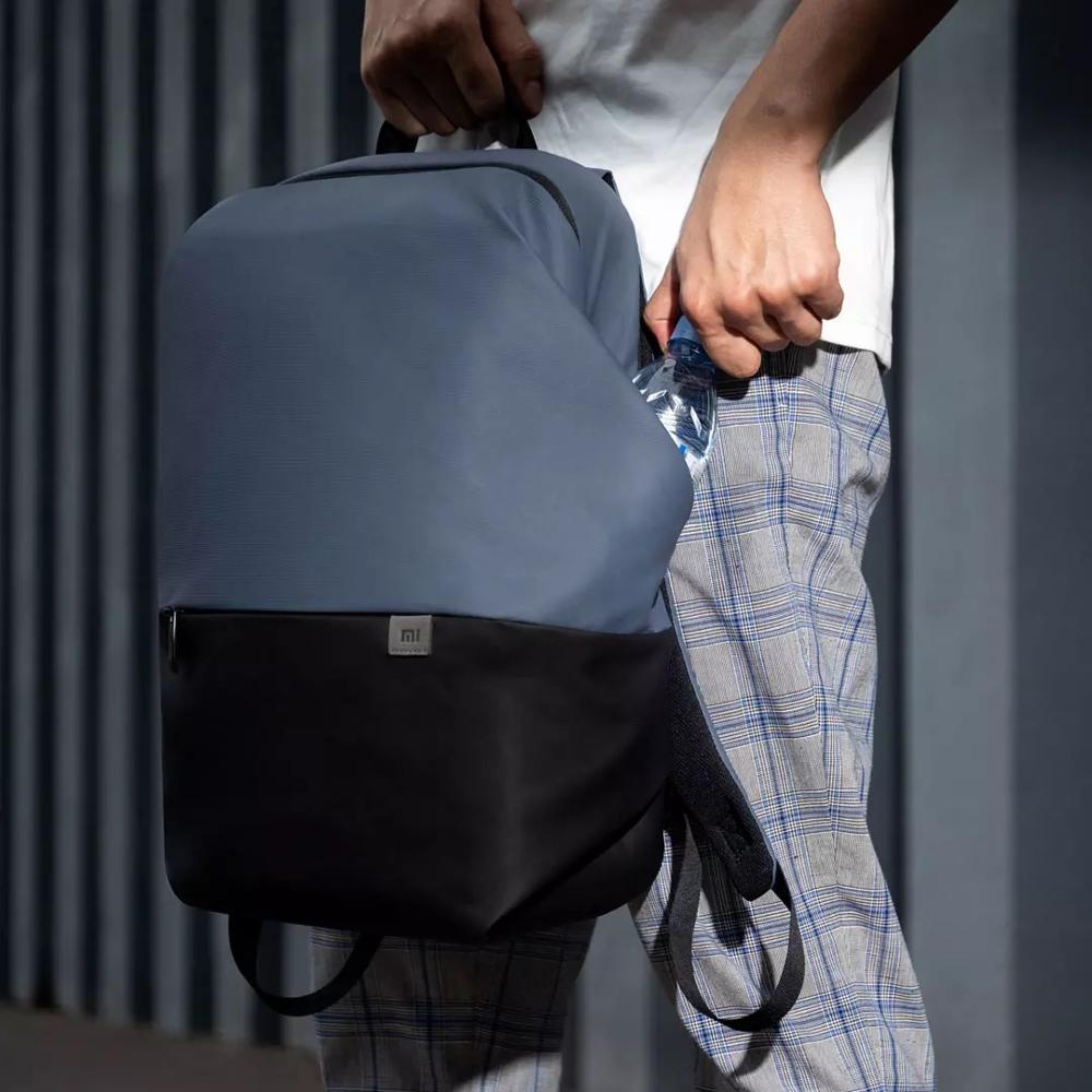 Nueva mochila informal Xiaomi Simple 20L gran capacidad 490g súper ligera innovadora mochila impermeable con bolsillos laterales para ordenador portátil