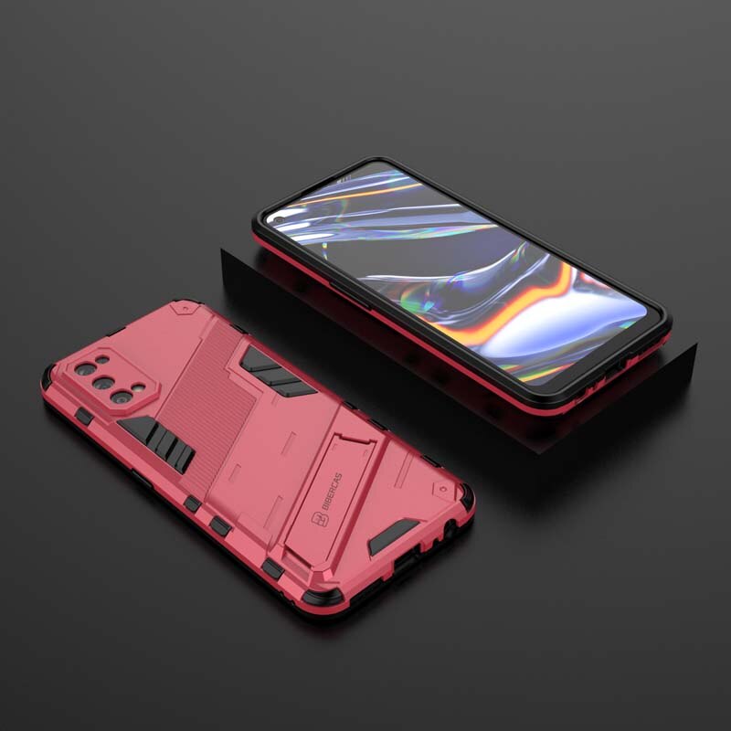 Funda armadura para teléfono Realme 7 Pro, carcasa de silicona a prueba de golpes, para Oppo Realme 7 4G 7Pro RMX2155: Realme 7 Pro / Rose Red