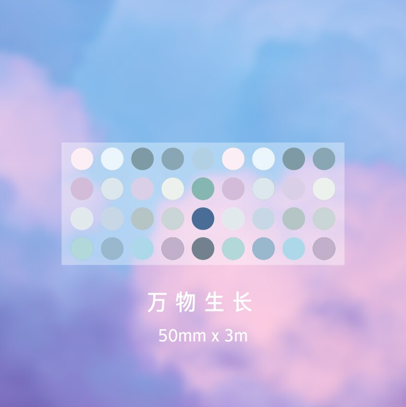 1250 Stuks Candy Kleur Stippen Washi Tape Ronde Cirkel Stickers Dot Huisdier Schrijven Washi Tape Diy Decoratieve Dagboek Planner Scrapbooking: G