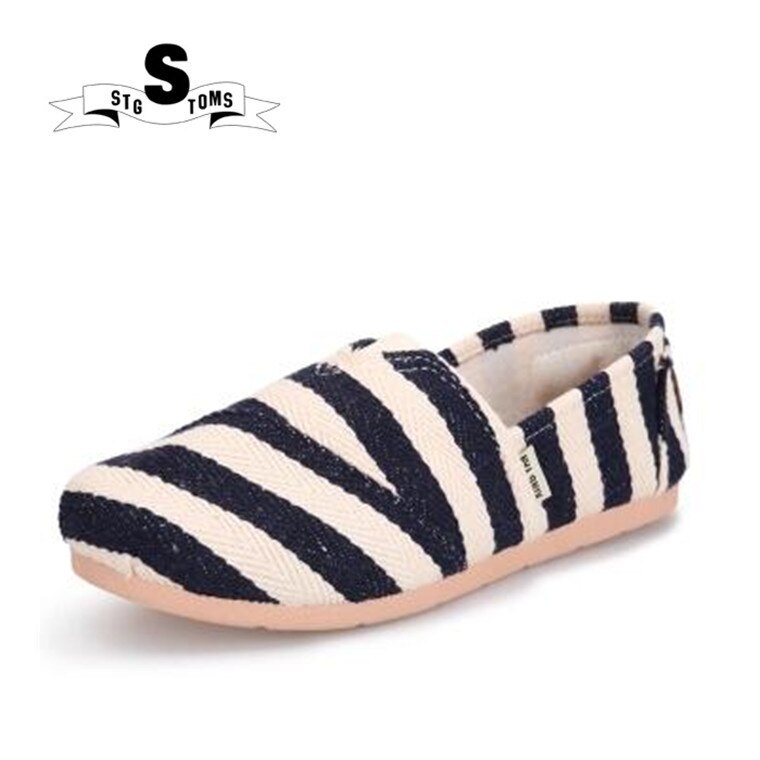 Canvas Shoes Women Linen Slip-on Espadrilles Shoes Flats Stripe Luxury Brand Handmade Loafers Walking Shoes twm0136