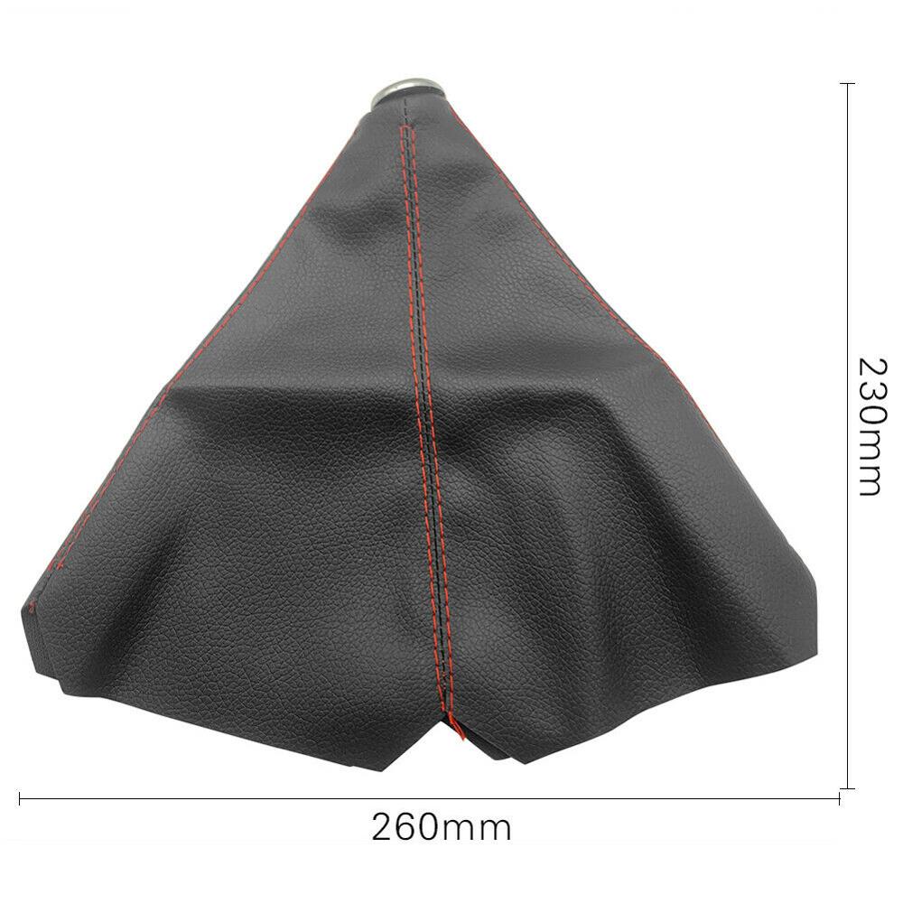 16mm Universal PU Leather Car Gear Shift Collars Carbon Fiber Auto Car Manual Stick Shifter Knob Gear Shift Boot Cover Gaiter