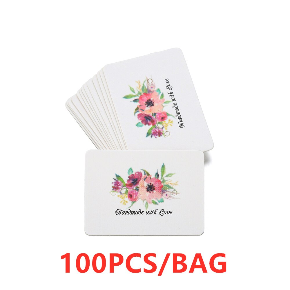 100Pcs/Lot Earrings Display Cards Cardboard Earring Packaging Hang Tag Card Ear Studs Paper Card for Jewelry Accessories: 15