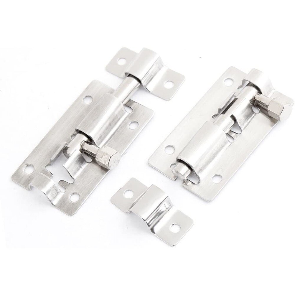 8 Stuks 2Inch Deur Bolt Sloten Rvs Sliding Sloten Voor Indoor Outdoor Glijdende Bolt Sliding Sloten Voor Deuren kasten Bad