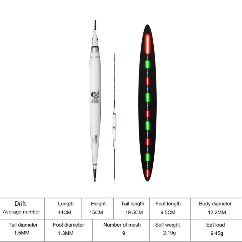 Smart Fishing Float Bite Alarm Fish Bite Bait Light LED Color Change Automatic Night Electronic Changing Buoy: A10