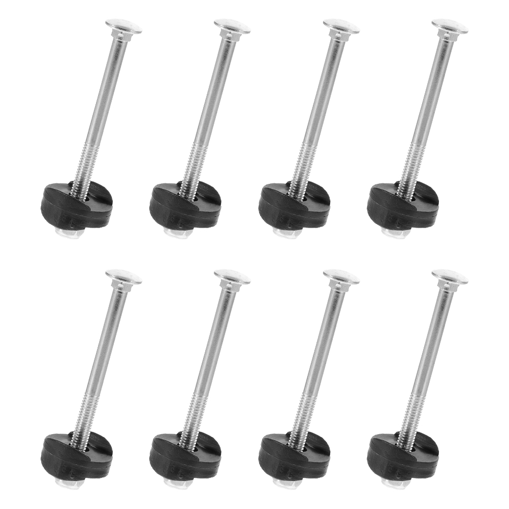 8 Sets Trampoline Screws Replacement Galvanized Steel Jumping Bed Safety Bolts Nuts Trampoline Stability Tool for