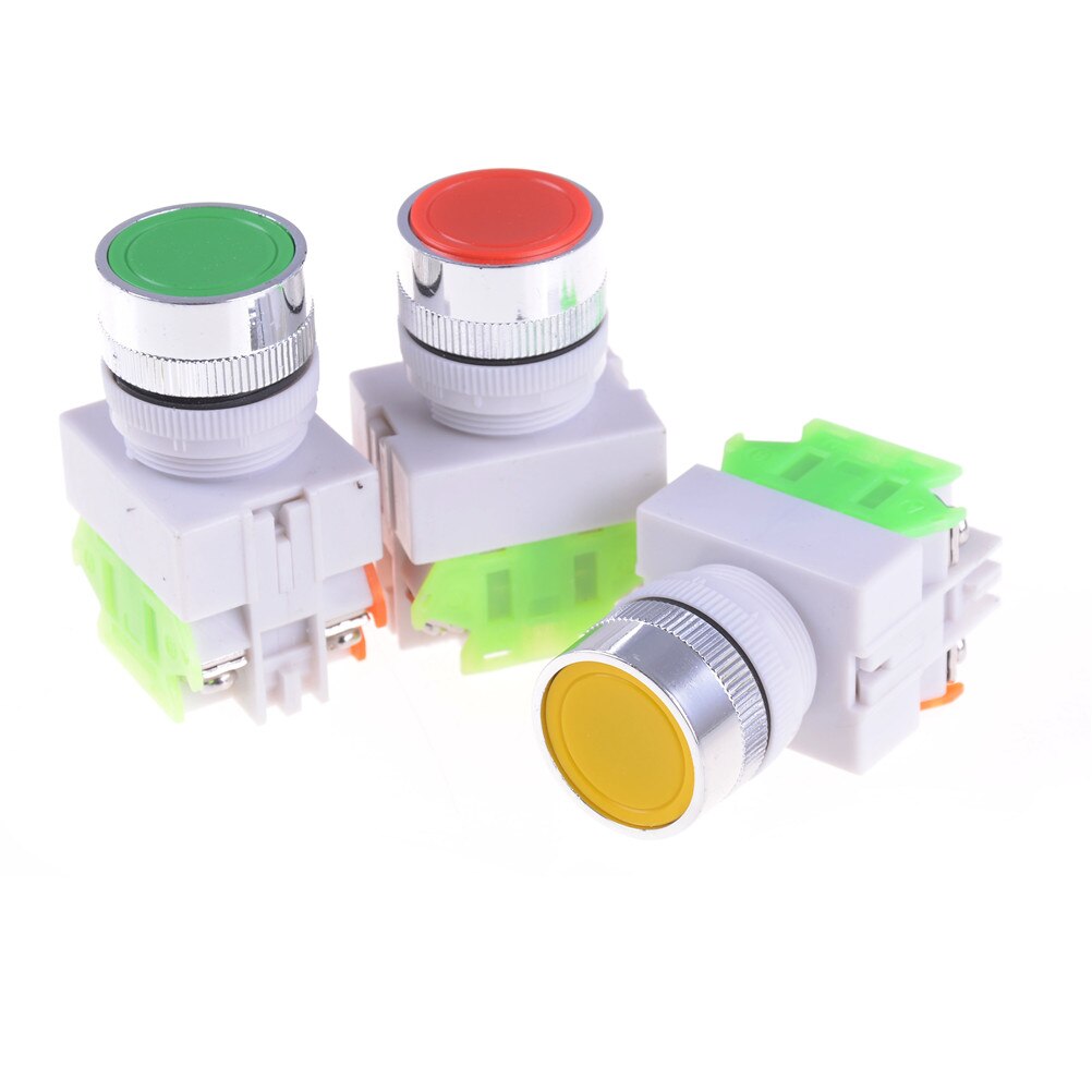660V 10A Drukknop Druk Noodstop Schakelaar 1 No 1 Nc 22Mm 3 Kleuren