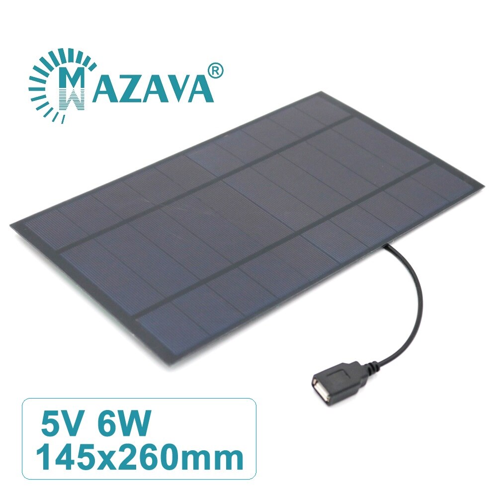 2 TEILE/LOS 5 V 7 6 5 4 3 2 W Solar- Zellen 5 V Batterie Ladegerät Heimat Verbesserung Solar- Tafel Energie draussen Polykristalline Silizium: 6W