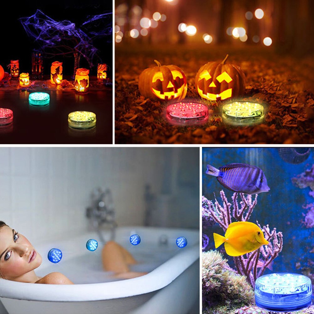 Outdoor Waterdichte Tub Batterij Operated Rgb Party Bad Spa Met Afstandsbediening Home Decor Tuin Vijver Dompelpompen Led Verlichting