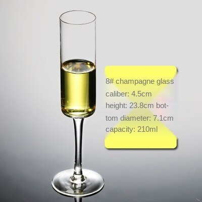 Kristallen Glas Champagne Glas Loodvrij Rode Wijn Glas Wijn Glas Cocktail Glasdrinkbeker Cocktail Glas Mok Creatieve Functies: H-glass 210ml-1pc