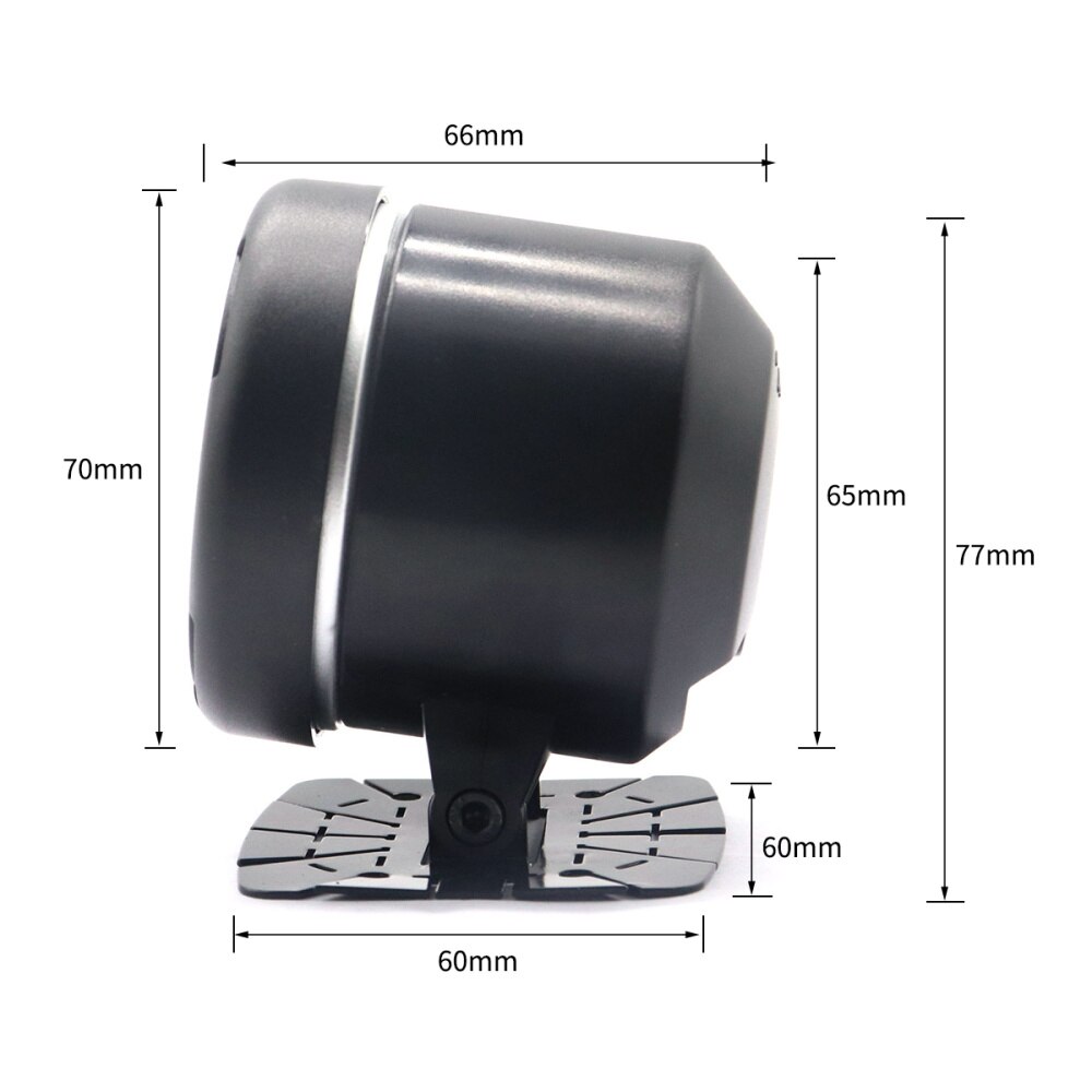 Modified Auto Car Instrument 12V 60mm 64 Color Backlight Adjustable 10 Bar Oil Pressure Gauge Car Meter with Sensor (Black)