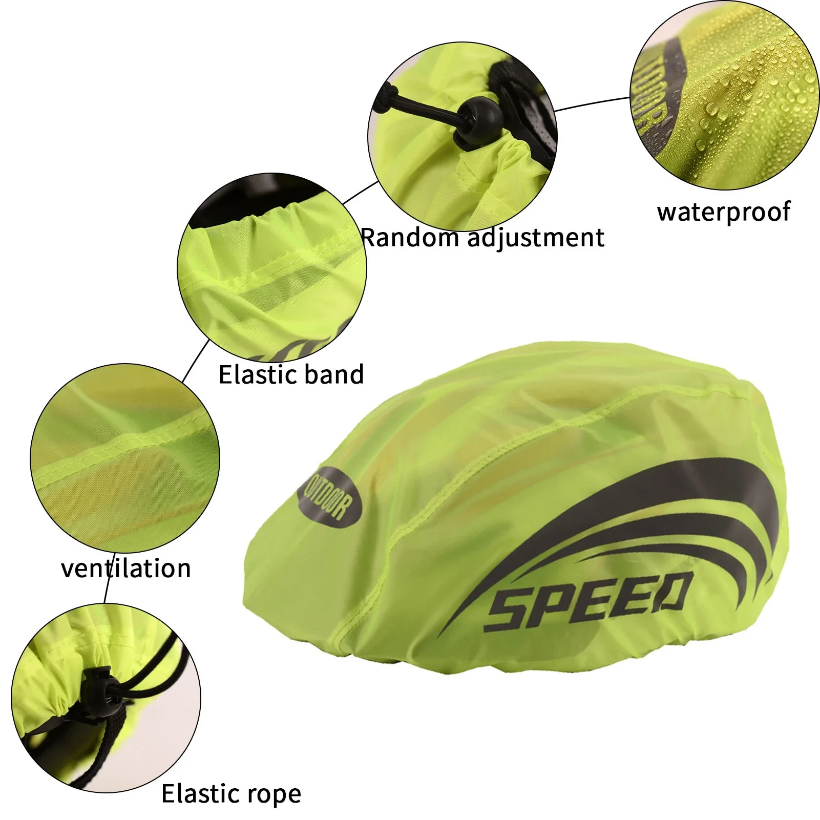 Cubierta impermeable para casco de bicicleta con tira reflectante, gorra para ciclismo de montaña y carretera, cubierta para lluvia, cubierta protectora de tela Oxford