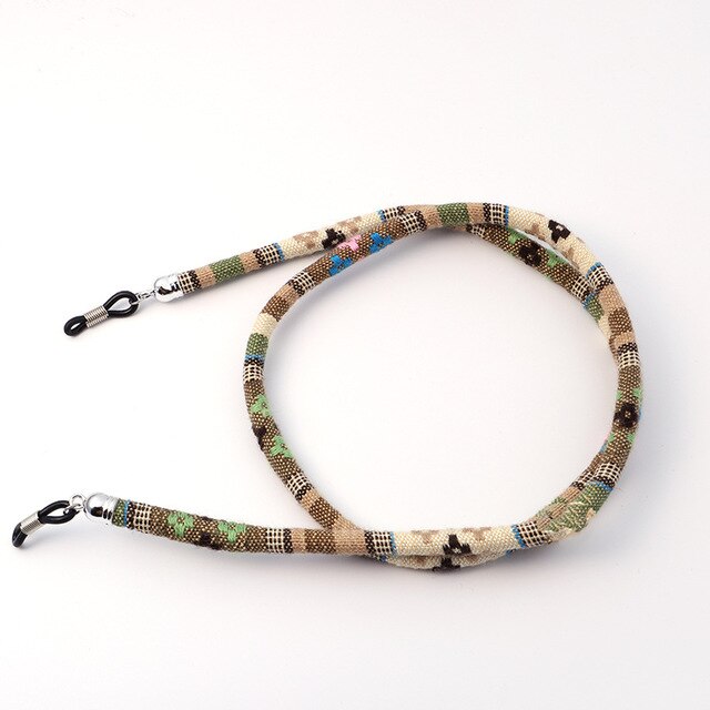 Men Women Eyeglass Sunglasses Cotton Neck String Cord Retainer Strap Eyewear Lanyard Holder High-End Ethnic Rope Glasses Chain: color