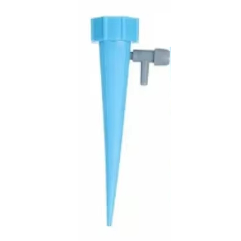 Automatisches Tropfbewässerungssystem, selbstbewässernder Spike, verstellbar, für Blumen, Pflanzen, Gewächshaus, Garten, automatisches Wassertropfergerät: Licht Grau