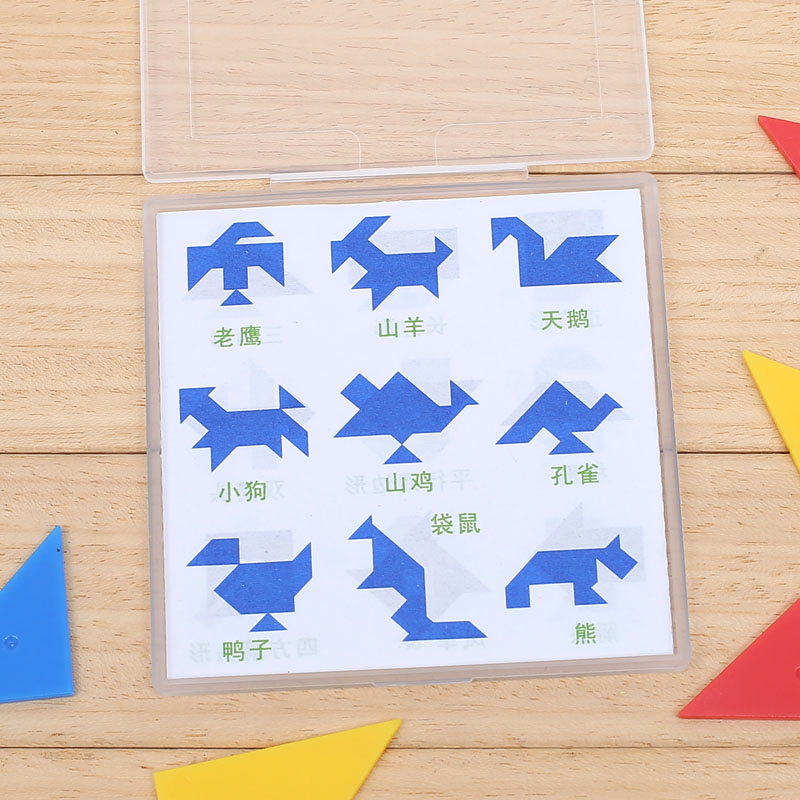 Vroegschoolse Levert Cognitieve En Educatief Briefpapier Tangram Multifunctionele Aids