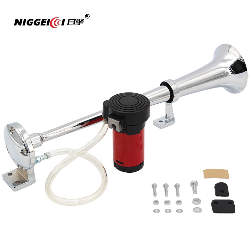 12V voiture Air klaxon 150DB Super fort universel klaxon unique trompette compresseur 17 pouces 180 Hertz klaxon pour voiture camion bateau moto