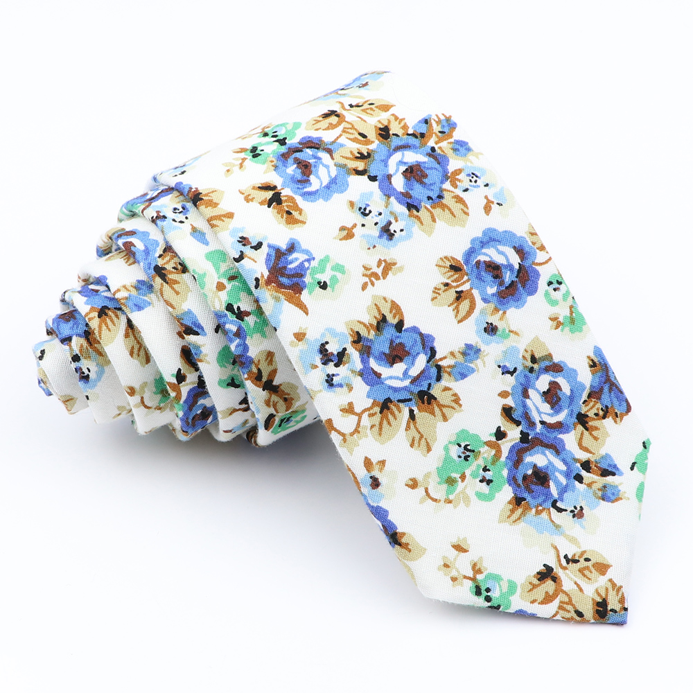 Nova moda algodão gravata floral para homem mulher silm gravata com estampa flor padrão gravata para casamento casual gravatas ternos cravat