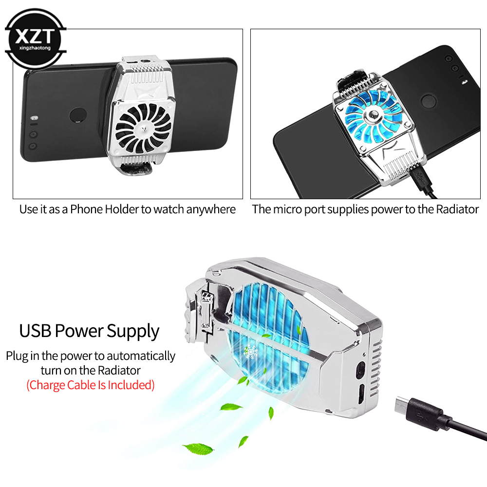 Abs Materiaal Usb Oplaadbare Game Radiator Systeem Koelventilator Game Handvat Beugel Iphone Huawei Samsung Mobiele Telefoon Radiator