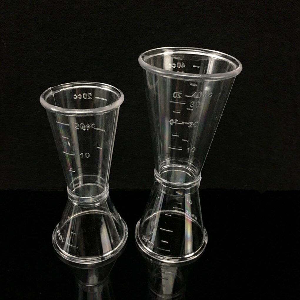 Double Clear Cocktail Measure Cup Drink Measurement Measure Cup Cocktail Shaker Jigger For Home Bar Party Useful Bar Accessories