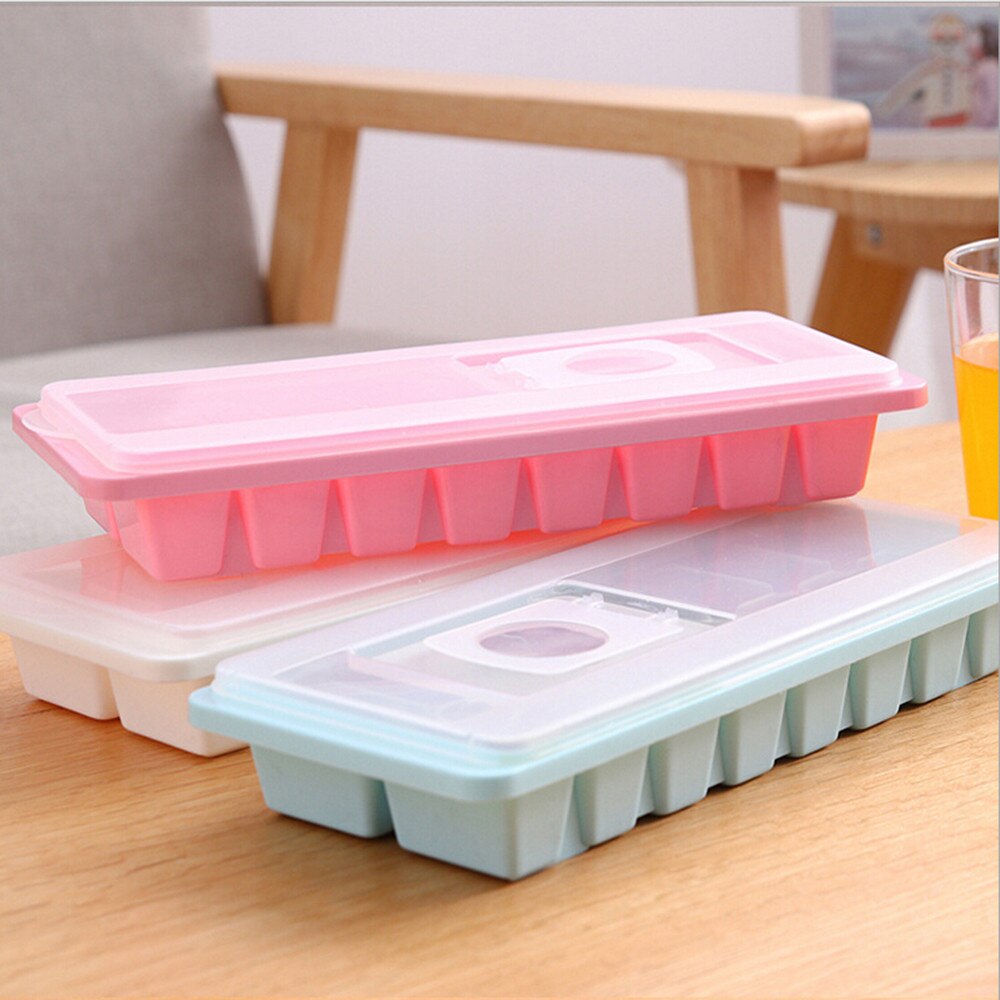Ice cube tray Summer Ice Cube Box With Lid Cover Drink Jelly Freezer Mould ice Maker Stocked Kitchen Tools#25
