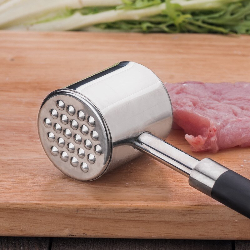 304 rostfritt stål kött hammare tall nöt hammare fläsk biff dubbelsidig köttfärs visp