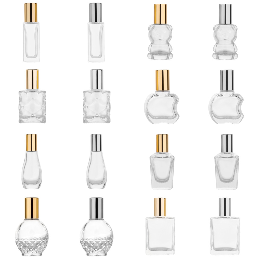 Mini Essentiële Olie Stalen Roller Glazen Parfumflesjes Goud Zilver Zwart Reiziger Lege Hervulbare Flessen Opslag Container #25