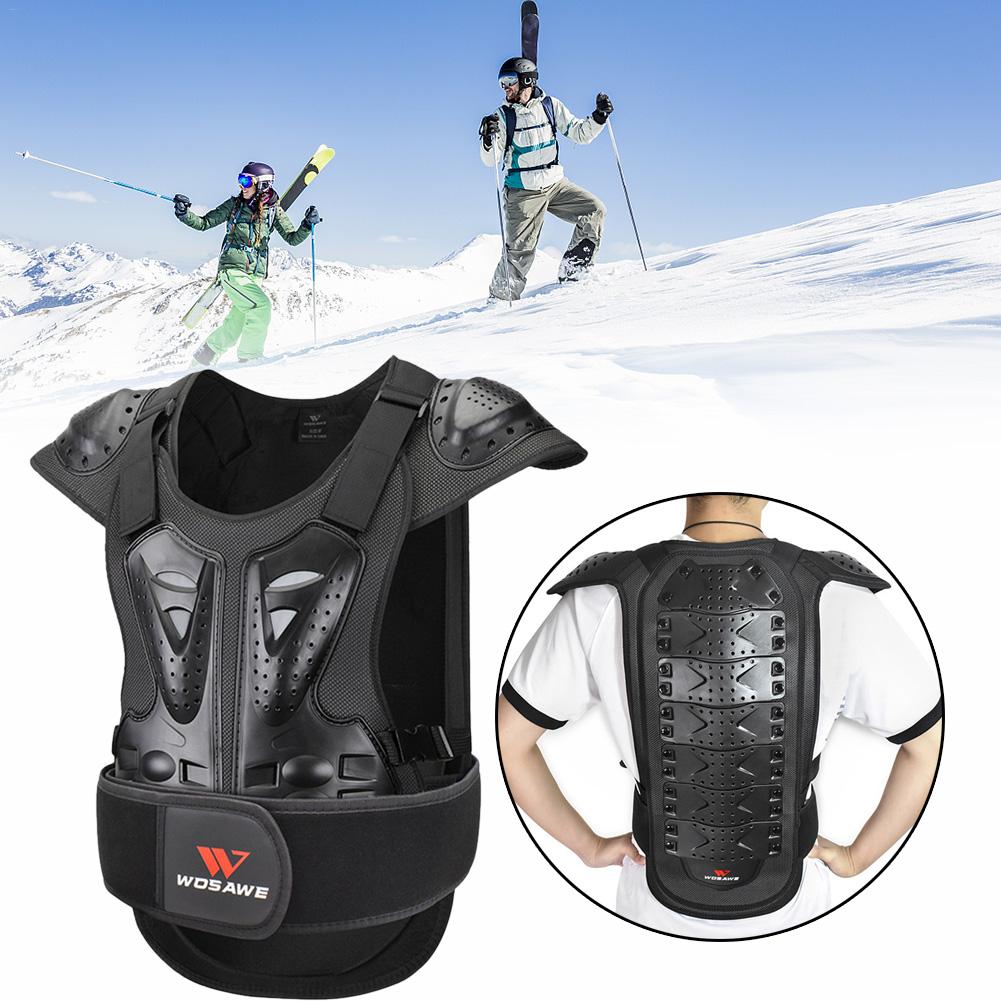 Adult Protective Removable Vest Chest Spine Protector Armor Vest With Adjustable Buckle For Cycling Skiing Skateboard Supplies