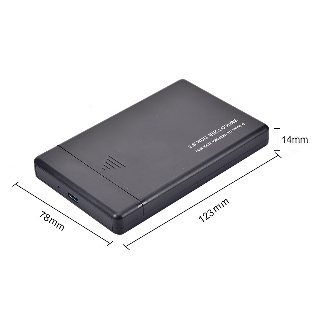 Portable 2.5 inch USB 2.0/3.0/3.1 Type-C Hard Drive Enclosure External HDD Case