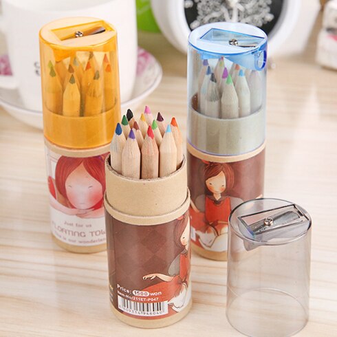 Cute Kawaii Pencils for Sketch Painting Cute Girls Fine Drawing Pencil Children's School Supplies Stationery: Girl Random