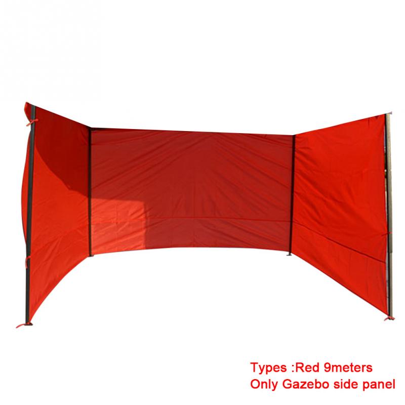 Gazebo Side Panel Accessories Oxford Cloth Portable Folding Windproof Easy Use Outdoor Tent Sidewall Durable Anti-UV Reusable: Red 9M Types1