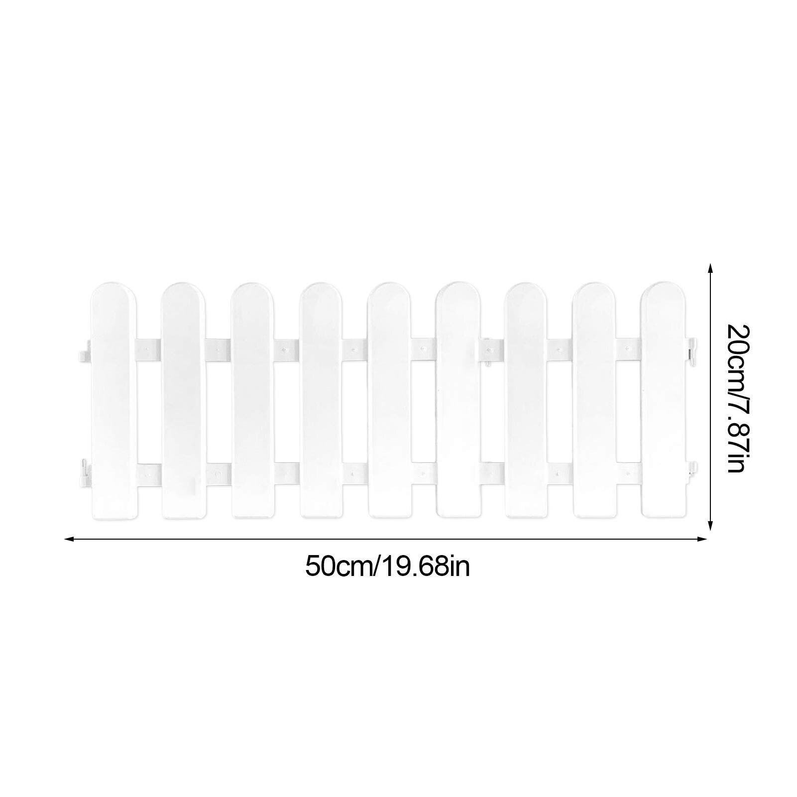 Outdoor Garden Fence DIY Picket Fence Easy To Install Plant Flower Potted Landscape White Garden Decor