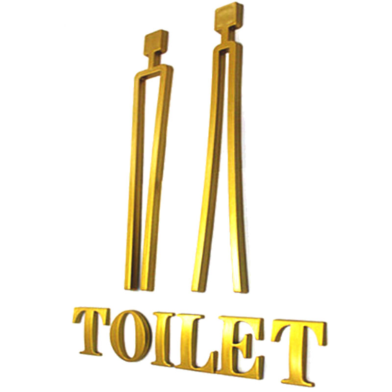 Self-Adhesive Men's Women's Bathroom Washroom WC Toilet Sign Wall Sticker for Hotel,Parking Lot, Shopping Center, Restaurant