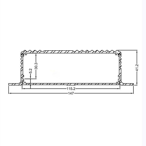 Aluminium gehäbenutzen instrumentenschale elektronikgehäbenutzen PCB projekt Kasten DIY 147X41X100mm extrudierten wandmontage gehäbenutzen