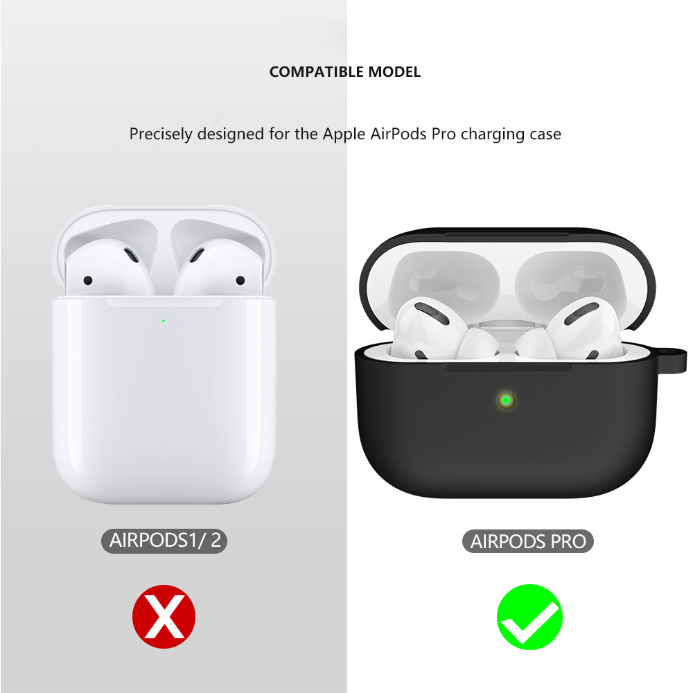 Funda de silicona para Airpods Pro, funda inalámbrica Bluetooth para Apple Airpods pro, funda para auriculares para Air Pods Pro 1st Fundas