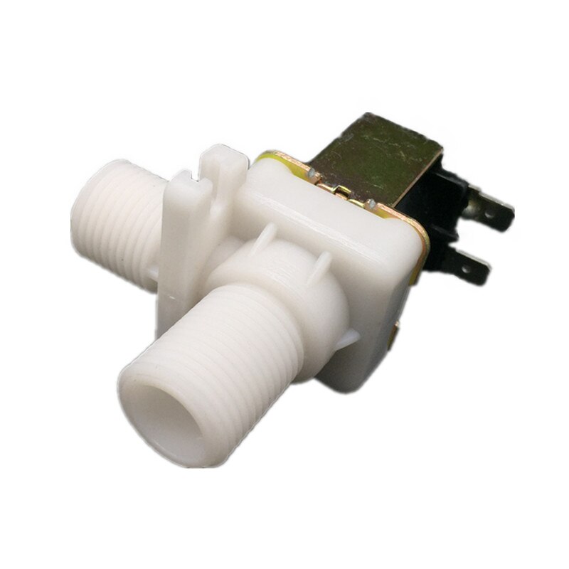 Magnetventil 1/2 " 12v dc plast vandventil retvinklet type 90 grader