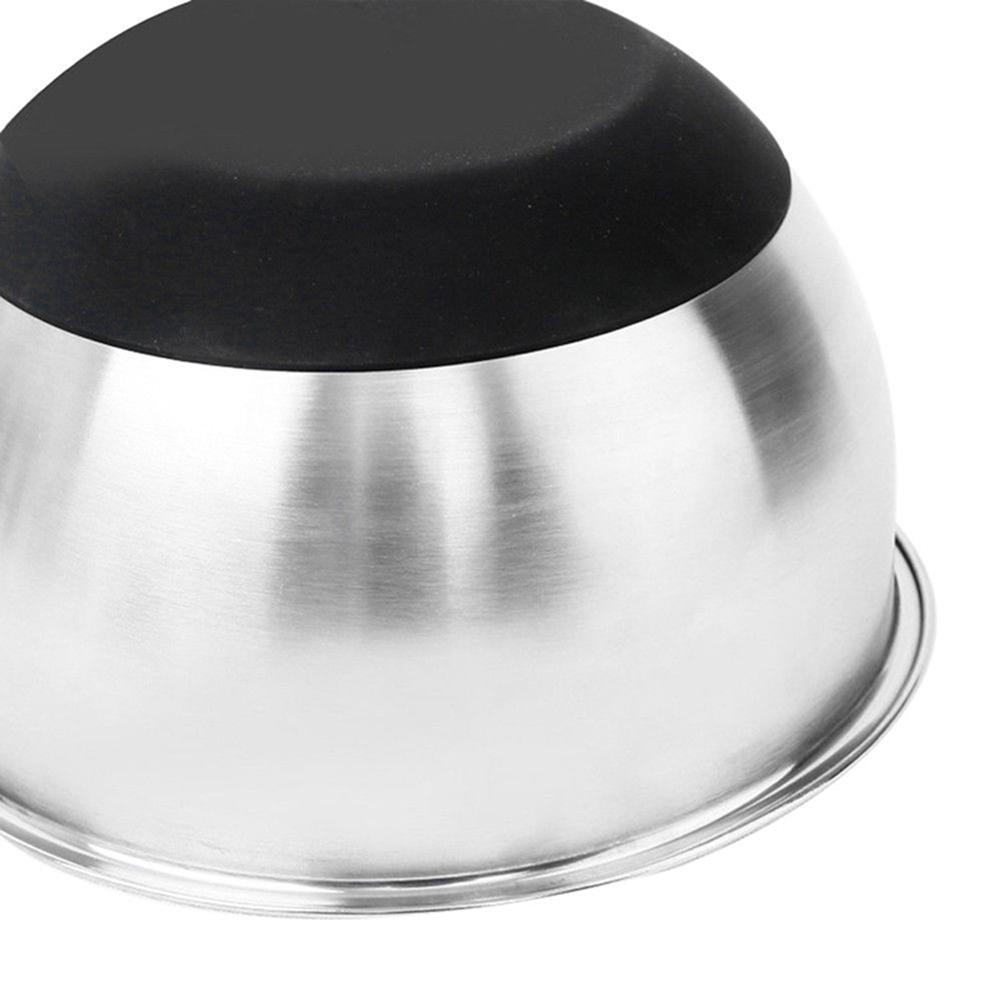 Blandeskål i rustfrit stål med ergonomisk køkkenudstyr, der er skridsikker i silikone