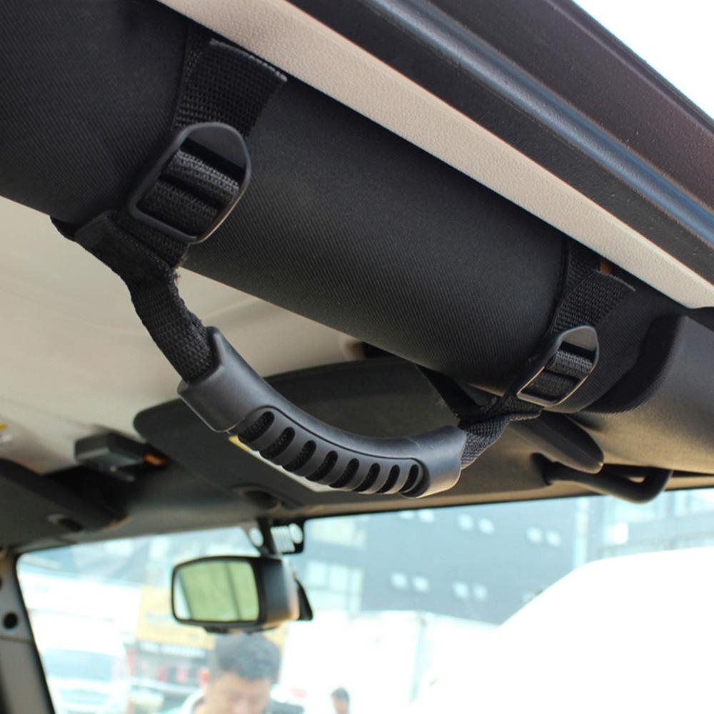 Coche de la barra de la manija marco modificado coge agarre techo tirador de puerta cuerda Anti-slip para Jeep Wrangler 1987 YJ TJ LJ JK JL