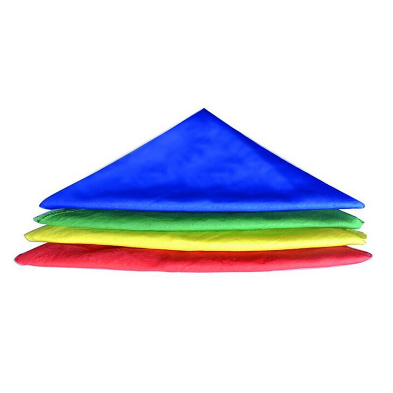 50 pièces écharpe quatre couleurs accessoires magiques écharpe quatre couleurs écharpe décoloration étape magique écharpe magique Simple accessoires de magie