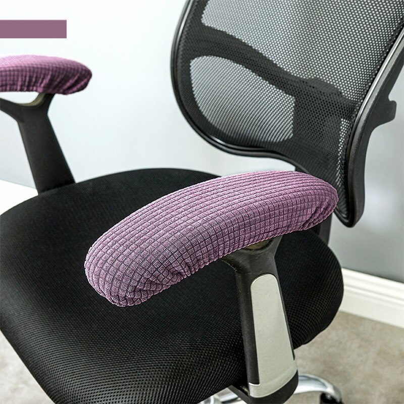 Housse de protection pour accoudoirs de chaise, extensible, anti-poussière, bras coudé, pour ordinateur de bureau: light purple