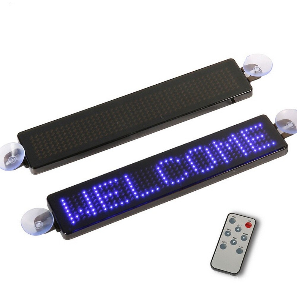 12V Auto Led Programmeerbare Teken Bewegende Scrolling Bericht Display Board Scherm Ultra-Dunne Auto Bericht Display Board Naam tag