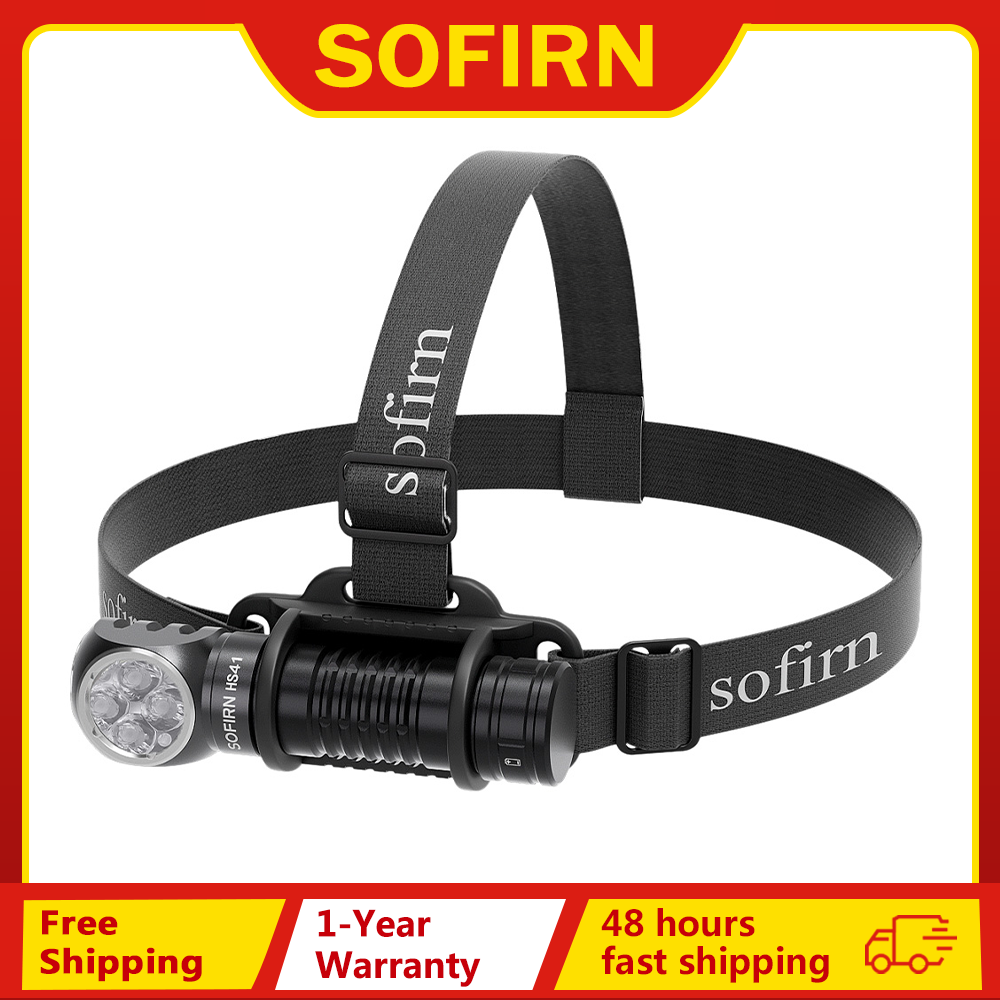 SOFIRN HS41 Linterna frontal 4000lm 21700 USB C recargable con indicador de antorcha LED SST20 con linterna trasera magnética