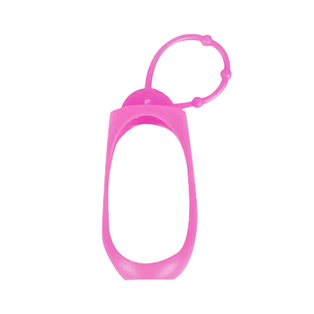50ml Silicone Hand Sanitizer Protection Cover Anti-bacterial Portable Hand Sanitizer Bottle Accessories: Pink