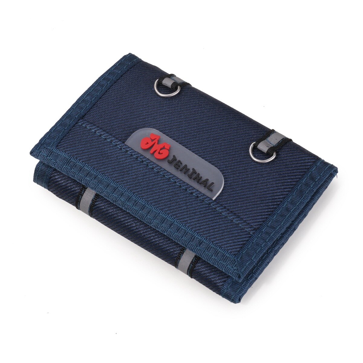 Tieners Jongens Nylon Tri-Fold Portefeuilles Stof Korte Clutch Man Portemonnees Mannelijke Geldzakken Portemonnee Cheque Pouch Credit Kaarten id Houder: Blue