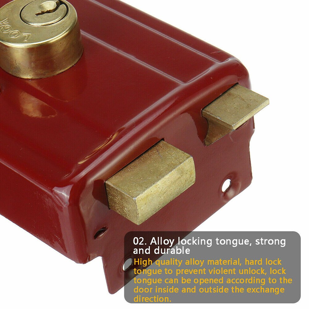 Heavy Duty Lock Security Door Lock Dead Bolt Lock with 3 Keys for Front Door Home Security GK99
